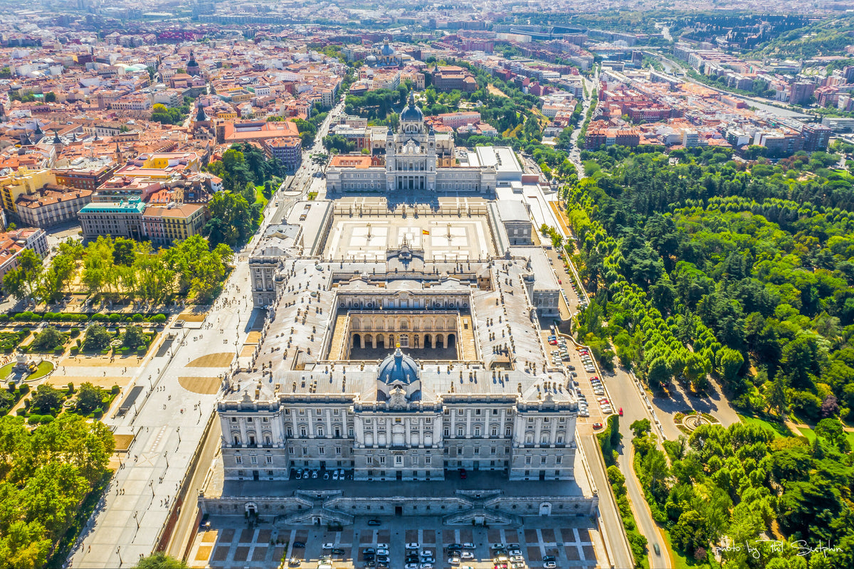 Aerial Royal Palace of Madrid