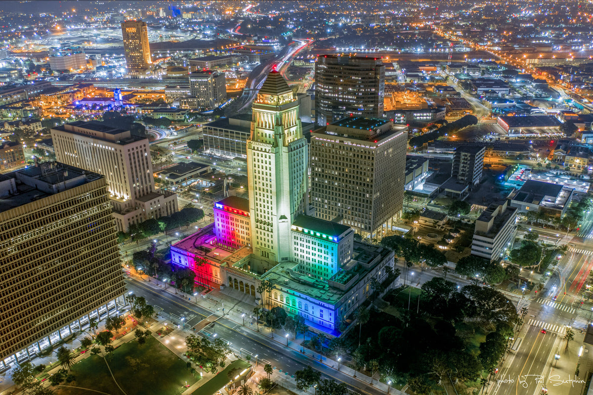 Aerial DTLA During Pride Month (1)